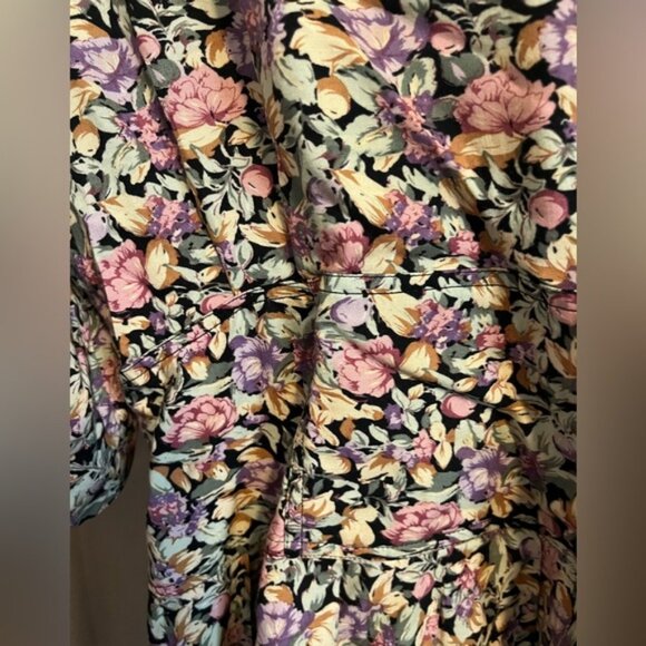 Vintage floral Cottagecore dress airy light weight rayon womens xXL Grannycore - Picture 3 of 10